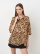Рубашка из вискозы Pull & Bear 9470342700 S коричневая (100000791) - изображение 1