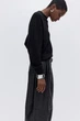 Свитер в составе с шерстью H&M 983240009c42 XL черный (100005315) - изображение 4