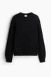 Свитер в составе с шерстью H&M 983240009c42 XL черный (100005315) - изображение 5
