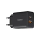 Зарядний пристрій Baseus 1xUSB-C 30W + 1xUSB black (P10111404113-00) (323005) - зображення 1