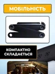 Складаний столик-трансформер T8 з охолодженням та вентилятором від USB, портативна підставка для ноутбука з регульованими ніжками Чорний - зображення 5