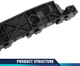 Кріплення переднього бампера праве Hyundai ix35 10- (Elit) 86514-2S000 - зображення 2