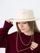 Шляпа фетровая канотье с цепью D.Hats бежевая - изображение 2