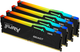Pamięć RAM Kingston Fury DDR5-5600 65536MB PC5-44800 (Kit of 4x16384) Beast XMP 1Rx8 RGB Black (KF556C40BBAK4-64) - obraz 1