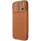 Кожаный чехол-книжка Nillkin Qin Pro Camshield для Apple iPhone 17 Pro (6.3") Brown - изображение 1
