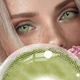 Зеленые контактные линзы с диоптриями Айс Милк Грин 2 шт. -7.00 ELITE Lens - изображение 1
