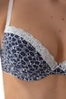 Бюстгальтер пуш-ап хлопок Jasmine Lady 1801/57 бело-синий 80C - изображение 3