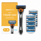 Станок для бритья Amazon Basics 5-Blade с 8 сменными кассетами и встроенным триммером - изображение 1