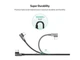 Кабель UGREEN US176 Angled USB 2.0 A to Type C Cable Nickel Plating Aluminum Shell 1m Black(20856) - зображення 2