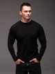 Лонгслів чоловічий базовий R.A. Long BLack чорний 2249-S - зображення 6