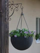 Горщик для рослин Keter Rattan hanging sphere з ланцюжками підвісний, антрацит, 8,6 л - зображення 7
