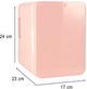 Mini lodówka turystyczna Ikonka 4 l 12 V/220 V Różowa (5903039767515) - obraz 12
