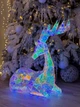 Новогоднее украшение MIS LT Олень лежачий голографический с LED-подсветкой - изображение 3