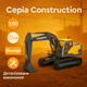 Экскаватор Bburago Volvo EC220E 1:50 серия Construction подвижный ковш 18-32086 - изображение 3