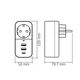 Зарядне VIDEX ONCORD 2xUSB 1xType-C 1xEU 2.4A White - изображение 2