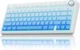 Бездротова ігрова механічна клавітура AULA F75 Cloud blue / Блакитно-білий градієнт / Бічне гравірування - изображение 1