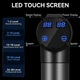Перкуссионный массажер Cholas Massage Gun, 30 скоростей, 6 насадок, LED-дисплей, 2400 мА·ч, черный - изображение 3