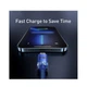 Кабель Baseus Crystal Shine Series Fast Charging Data Cable USB to iP 2.4A 1.2m Blue (CAJY000003) - изображение 4