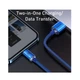 Кабель Baseus Crystal Shine Series Fast Charging Data Cable USB to iP 2.4A 1.2m Blue (CAJY000003) - изображение 7