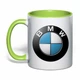 Чашка с печатью "BMW" (цвет салатовый) (34045) - изображение 1