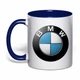 Чашка с печатью "BMW" (цвет кобальт) (34043) - изображение 1