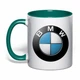 Чашка с печатью "BMW" (цвет тёмно-зеленый) (34046) - изображение 1
