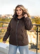 Женская теплая куртка-пуховик SOLINNA на синтепоне 150 RV-161 Темно-коричневый 66-68 - изображение 1