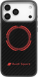 Etui plecki Audi RSQ Carbon Fiber Sport Red Circle MagSafe do Apple iPhone 17 Pro Max Black (AUS-TPUPCMIP17PM-RSQ/D5-BK) - obraz 1