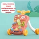 Ходунки детские Sobebear YL 622/02 телефон, звук, музыка, звуки животных, шестерни, пальчиковые игры, сортер, регулировка высоты Коралловый - изображение 7