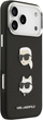 Панель Karl Lagerfeld FW Grained Karl & Choupette Heads Pins do Apple iPhone 17 Pro Black (3666339494674) - зображення 5