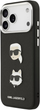 Панель Karl Lagerfeld FW Grained Karl & Choupette Heads Pins do Apple iPhone 17 Pro Max Black (3666339494681) - зображення 3