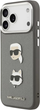 Панель Karl Lagerfeld FW Grained Karl & Choupette Heads Pins do Apple iPhone 17 Pro Max Grey (3666339494841) - зображення 3