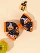 Заколка бант с тыквой на Хэллоуин, Halloween, 1 шт - изображение 2