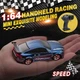 Гоночная мини дрифт машинка на радиоуправлении, 1:64, RC, полный привод, подсветка фар, Type C, улучшенный поворот, тёмно-синяя - изображение 2