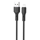 Дата кабель USB 2.0 AM to Lightning 1.0m black XO - зображення 1