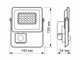 Прожектор светодиодный VIDEX F2e (VL-F2e205W-S) с датчиком движения и освещенности 20W 5000K 220V IP65 - изображение 6