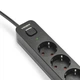 Сетевой удлинитель VIDEX ONCORD с выключателем 5 розеток 3 м Черный (VF-PD53G-B) - изображение 10