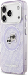 Панель Karl Lagerfeld IML Glitter Karl & Choupette Heads MagSafe do Apple iPhone 17 Pro Max Purple-Transparent (3666339498924) - зображення 2