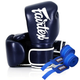 Рукавички боксерські з бинтами Fairtex BGV14 10 унцій, темно-сині - изображение 1