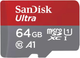 Karta pamięci SanDisk Ultra microSDXC 64GB Class 10 UHS-I U1 A1 + adapter SD (SDSQUAB-064G-GN6FA) - obraz 2