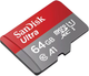 Karta pamięci SanDisk Ultra microSDXC 64GB Class 10 UHS-I U1 A1 + adapter SD (SDSQUAB-064G-GN6FA) - obraz 3