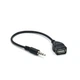 AUX переходник для автомобильных магнитол Ewell 4pin Jack 3.5 на USB, черный (EW797) - изображение 1