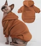 Толстовка для котов (кошек) Кенгуру XL Коричневый - изображение 1