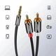 Инсертный кабель UGREEN AV116 3.5mm to 2xRCA 3m Black (10590) - изображение 4