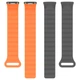 Ремешок Dual-color Magnetic для Xiaomi Mi Band 9/8 Gray / Orange - изображение 4