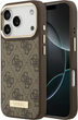 Панель Guess 4G Logo Plate MagSafe для iPhone 17 Pro Brown (3666339489786) - зображення 1