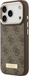 Панель Guess 4G Logo Plate MagSafe для iPhone 17 Pro Brown (3666339489786) - зображення 2