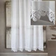 Тюль сучасний короткий з мереживом Завиток Adagio Windows Decor 2х1,6м, легка коротка прозора фіранка з шифону - изображение 1