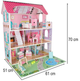 Drewniany domek dla lalek Kik Lulilo LED Gardeno z ogródkiem mebelki 70 cm Różowy (KX6484_1) (5903039767348) - obraz 15