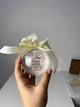 Новорічна ялинкова прикраса Кулька з фото 8 см з кремовими стрічками HeyBaby - изображение 1
